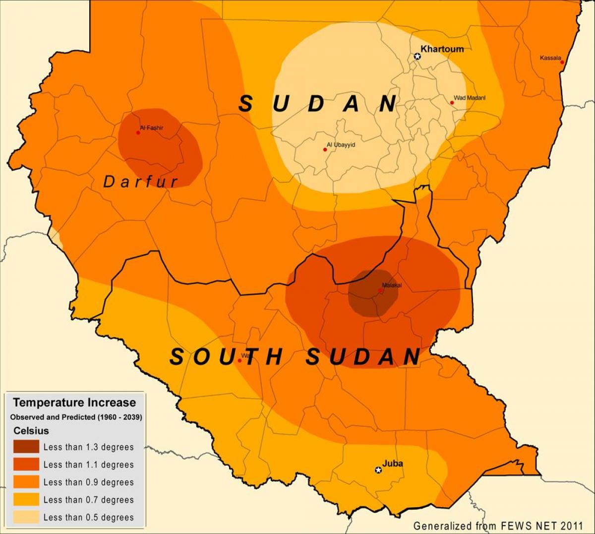 Mappa, in Sudan, clima