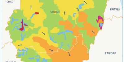 Mappa del Sudan bacino 