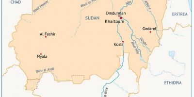 Mappa, in Sudan, fiume