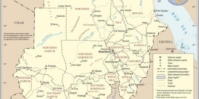 Mappa del Sudan stati